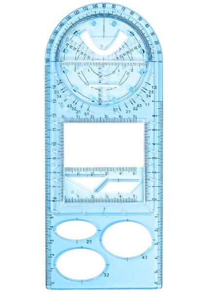 Mavi-Lise Tarzı 2021 Yeni Çok Fonksiyonlu Dönebilen Çizim Şablonu Cetvel Geometrik Ölçüm Tasarlama Öğretme Cetveli Çizim Cetveli Öğrenciler Için (Yurt Dışından)
