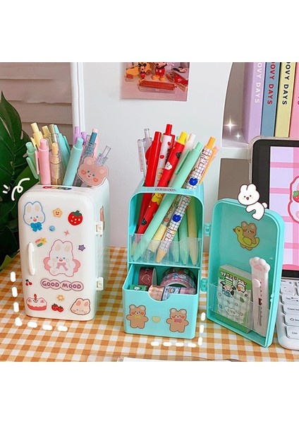OSS22032TZ2 Stili Yeni Yaratıcı Sevimli Buzdolabı Kalemlik Çok Fonksiyonlu Büyük Kapasiteli Masaüstü Organizatör Dıy Kırtasiye Depolama Kalem Kutusu (Yurt Dışından) fiyatları