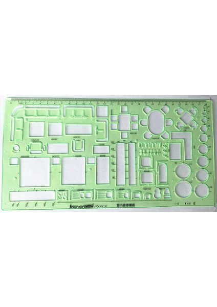 M 4318 Stili 1pc Mühendislik Çizim Cetveli Öğe Tasarım Eğri Şablon Cetvel Ofis ve Okul Boyama Ölçme Araçları (Yurt Dışından)