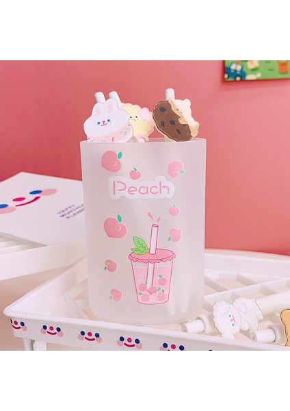 Küçük Beyaz Çiçekler Tarzı W&g Ins Froste Kalem Tutucu Sevimli Çilek Kalem Kutusu Yuvarlak Makyaj Fırça Saklama Kadın Kawaii Kalem Kutusu Kalem Organizatörü (Yurt Dışından) modelleri