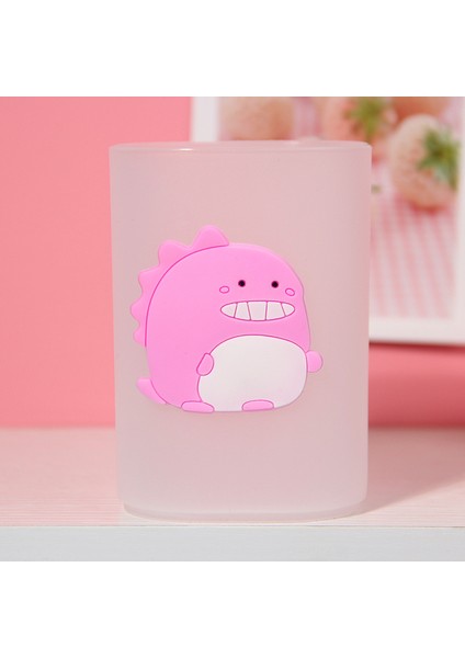 Pembe Dinozor Tarzı Sevimli Şeffaf Kalemlik Masaüstü Depolama Kutusu Öğrenci Kırtasiye Kalem Kutusu Masa Düzenleyici Masaüstü Kırtasiye Düzenleyici (Yurt Dışından)