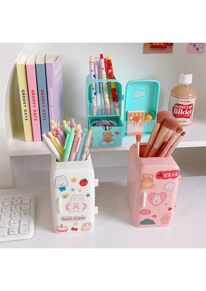 R Stili Ofis Aksesuarları Organizer Masa Kalemlik Karikatür Buzdolabı Sevimli Kırtasiye Öğrenci Kırtasiye Makyaj Tutucu Hediye (Yurt Dışından) indirimleri