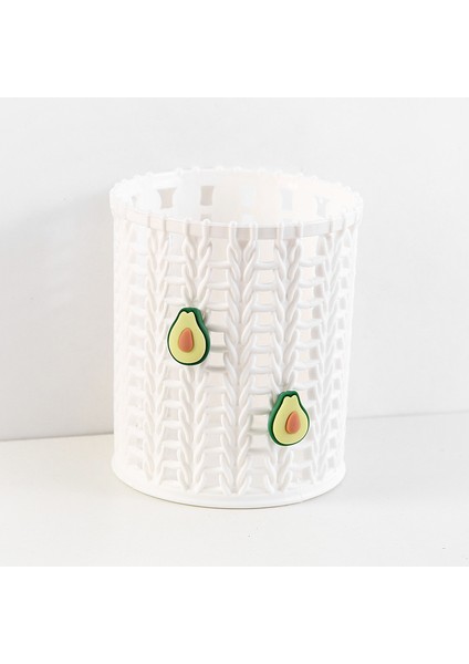 Beyaz - C Stili Kalem Kalemlik Fileli Stil Kalem Kalem Cetvel Kalemlik Masa Depolama Kutusu Organizatör Kırtasiye Standı Kılıf Okul Ofis Malzemeleri (Yurt Dışından)