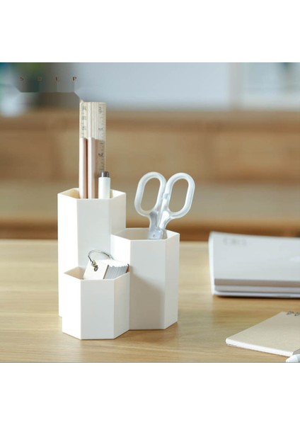 Pembe Tarzı Öğrenciler Için Pp Malzemeden Yaratıcı Altıgen Birleşimli Kalemlik ve Kozmetik Saklama Kutusu - E-Ticaret Başlığı (Yurt Dışından) modelleri