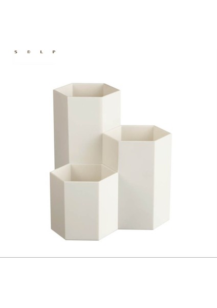 Pembe Tarzı Öğrenciler Için Pp Malzemeden Yaratıcı Altıgen Birleşimli Kalemlik ve Kozmetik Saklama Kutusu - E-Ticaret Başlığı (Yurt Dışından) fırsatları