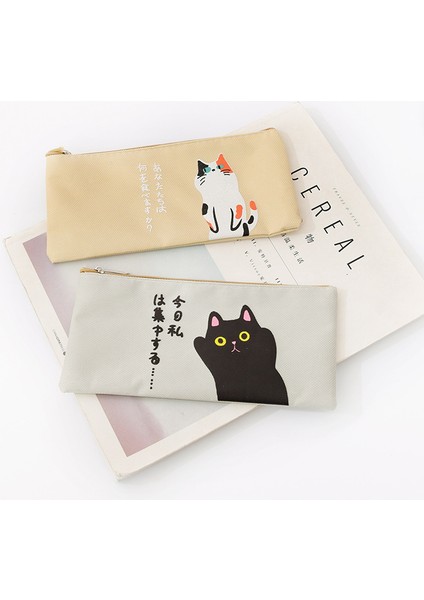 No.14 Tarzı Kawaii Kedi Oxford Kumaş Kalem Kutusu Ofis Öğrenci Kalem Kutusu Okul Malzemeleri Kalem Kutusu Astuccio Scuola (Yurt Dışından)