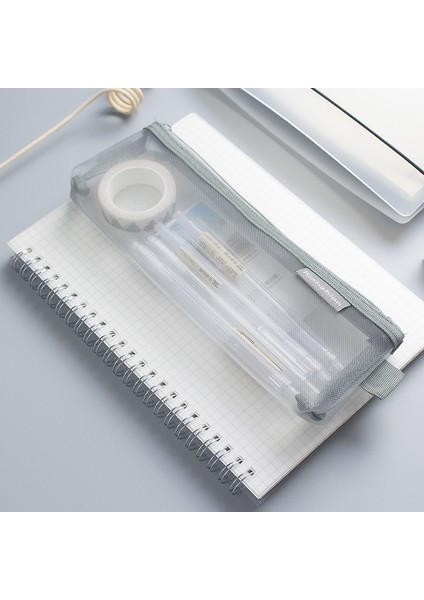 G Tarzı Kızlar Için Şeffaf Izgara Fermuarlı Kalem Çantası Kalem Kutusu Depolama Paketi Okul Malzemeleri (Yurt Dışından) indirimleri