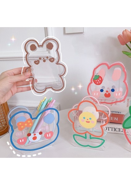 K Tarzı Masaüstü Temiz Karikatür Kalemlik Sevimli Hayvan Kırtasiye Depolama Kutusu Büyük Kapasite Ev Okul Ofis Yurt Için (Yurt Dışından) fırsatları