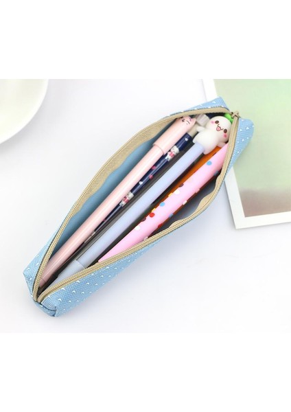 Stil 4 Stil Basit Çizgili Izgara Tuval Kalem Çantası Kılıfı Kalem Tutucu Düzenleyici Pouool Ofis Kırtasiye Malzemeleri Öğrenci Hediyeleri (Yurt Dışından) fırsatları