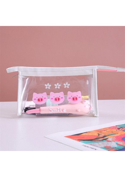 Okul Çantası Stili Şeffaf Kalem Kutusu Kawaii Telefon Kılıfı Çanta Pop It Kalemlik Okul Malzemeleri Büyük Kutu (Yurt Dışından)