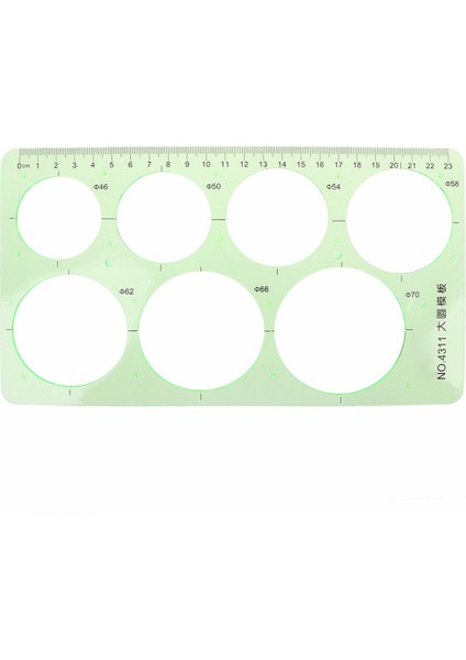 NO.4307 Tarzı 9 Farklı Cetvel Yeşil Plastik Daireler Geometrik Şablon Cetvel Stencil Ölçüm Aracı Öğrenciler Için (Yurt Dışından) indirimleri