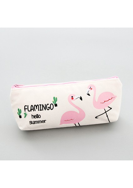 Baise Tarzı Sevimli Kalem Kutusu Flamingo Desenli Hediye Okul Kalemlik Kalem Çantası Okul Malzemeleri Kırtasiye (Yurt Dışından)