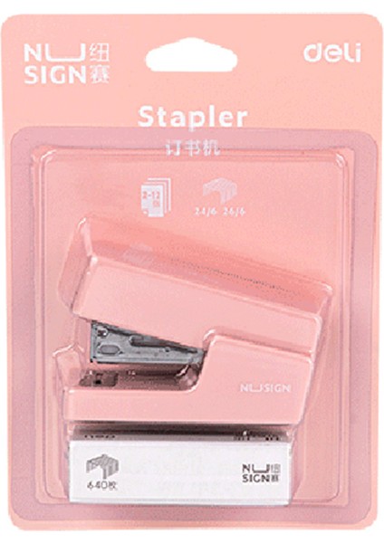 Pink-1box Zımba Stili Nusign Mini Zımba Küçük Zımba Taşınabilir Ofis El Tipi Kolay Kullanımlı Zımba Bağlama Aracı Öğrenci Kırtasiye Aksesuarları (Yurt Dışından)
