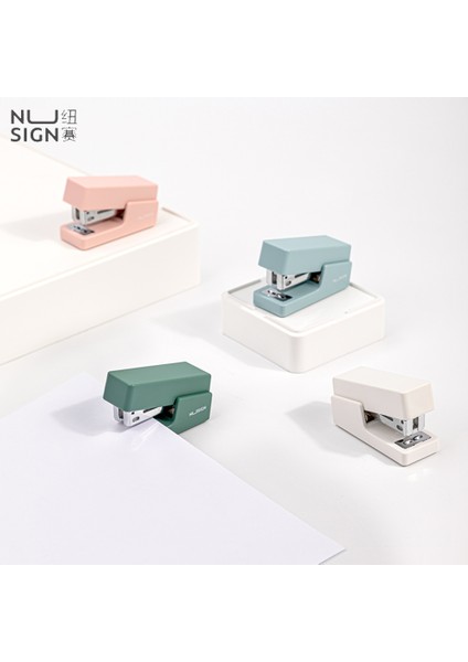 Pink-1box Zımba Stili Nusign Mini Zımba Küçük Zımba Taşınabilir Ofis El Tipi Kolay Kullanımlı Zımba Bağlama Aracı Öğrenci Kırtasiye Aksesuarları (Yurt Dışından)
