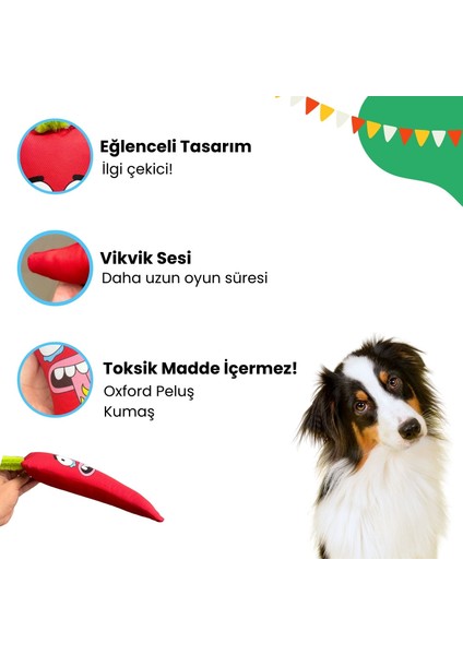 Meksika Temalı Köpek Oyuncağı Peluş Biber Vikvik Sesli Köpek Oyuncakları modelleri