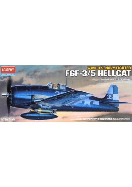 12481 1/72 Ölçek, Grumman F6F-3/5 Savaş Uçağı, Plastik Model Kiti