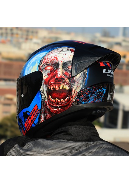Rapıd 2 Race Zombıe Siyah-Kırmızı Kask