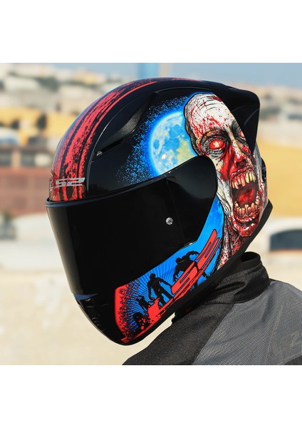 Rapıd 2 Race Zombıe Siyah-Kırmızı Kask