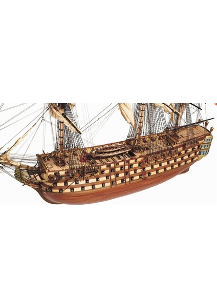 15800 1/90 Ölçek, Santisima Trinidad Yelkenli Savaş Gemisi Ahşap Model Kiti