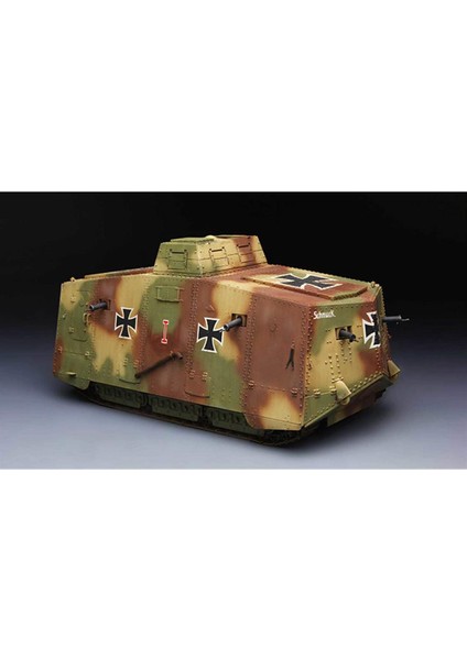 TS-017 1/35 Ölçek Alman A7V Krupp Tankı, Plastik Model Kiti