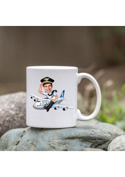Kişiye Özel Bardak - Karikatür Bardak - Pilot Bardağı