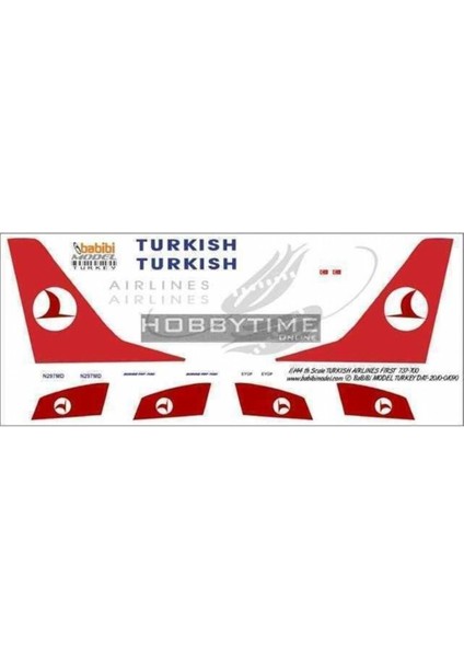 DAT01090 1/144 Thy, Boeing 737-700, First Plane, Dekal Çıkartma