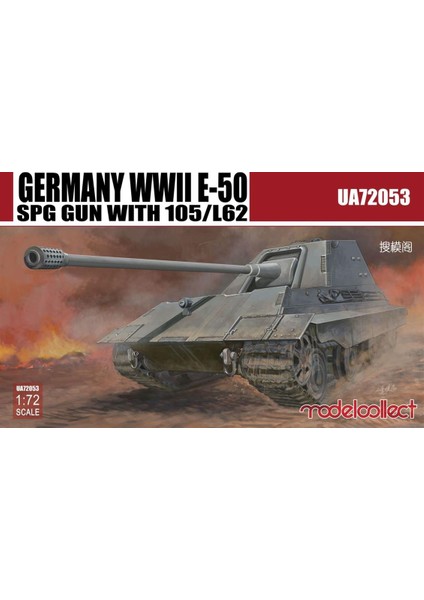 UA72053 1/72 Germany Wwıı E-50 Spg Gun With 105/L6