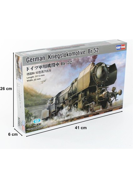 Hobbyboss 82901 1/72 Alman Savaş Lokomotifi Br-52 Demonte Plastik Maketi