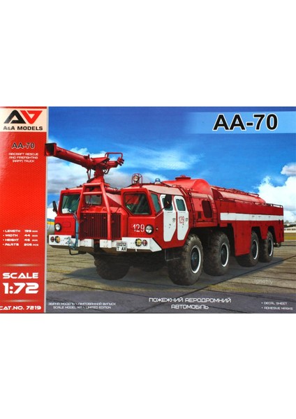 AAM7219 1/72 Aa-70 Havaalanı Itfaiye Kamyonu Plastik Model Kiti