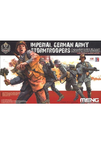 HS-010 1/35 Ölçek Alman Imparatorluk Askerleri, 4 Adet, Plastik Figür Model Kiti
