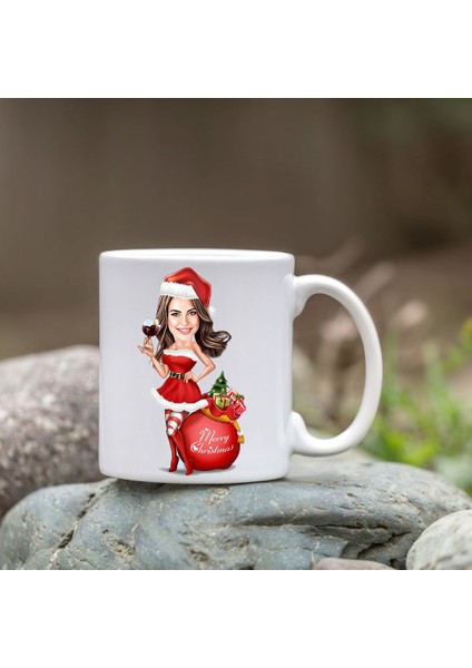 Kişiye Özel Bardak - Karikatür Bardak - Noel Bardağı