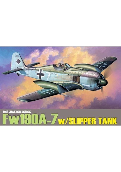5545 1/48 Ölçek Focke Wulf Fw 190A-7 (W/slipper Tank) Savaş Uçağı Plastik Model Kiti
