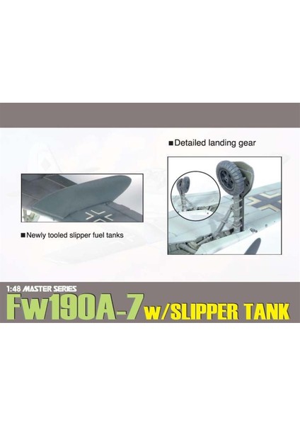 5545 1/48 Ölçek Focke Wulf Fw 190A-7 (W/slipper Tank) Savaş Uçağı Plastik Model Kiti modelleri