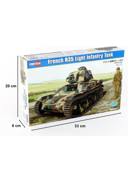 Hobbyboss 83806 1/35 Fransız R-35 Hafif Piyade Tankı Demonte Plastik Maketi