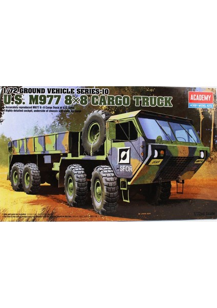 13412 1/72 Ölçek, Amerikan Askeri Kamyon M997 8x8 Oshkosh, Plastik Model Kiti