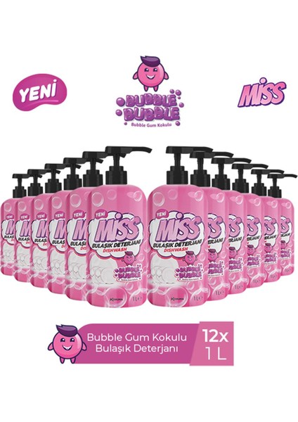 Bulaşık Deterjanı Bubble 1 L x 12 Adet