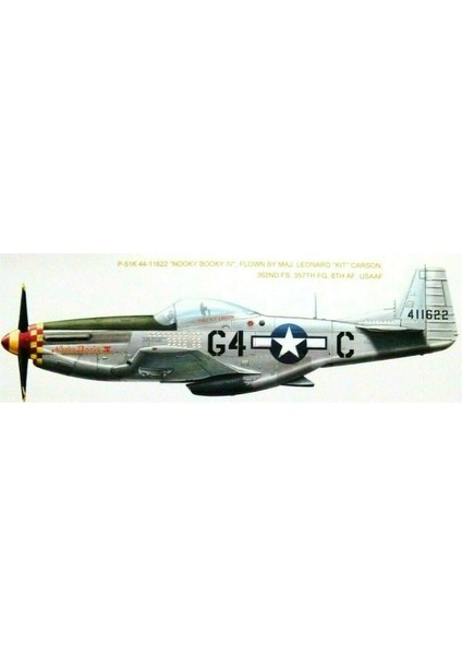 LS-010 1/48 Ölçek Mustang P-51D/K (8th Air Force) Savaş Uçağı, Plastik Model Kiti