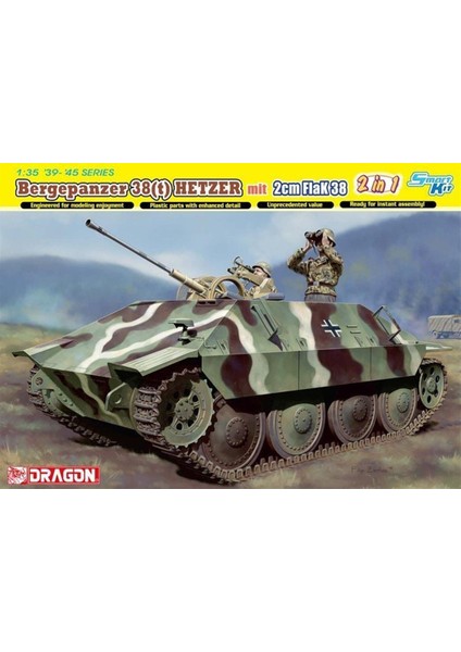 6399 1/35 Ölçek, Jagdpanzer 38 Mit 2cm FlaK 38 Uçaksavar Plastik Model Kiti