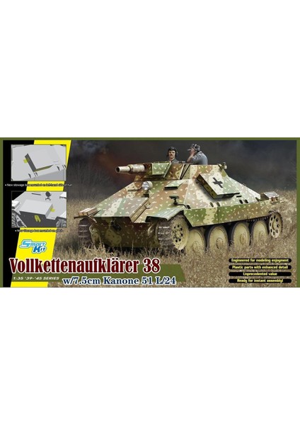6815 1/35 Ölçek Vollkettenaufklaerer 38 Tank Avcısı Plastik Model Kiti