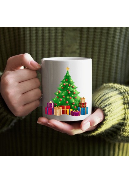 Yılbaşı Hediyesi - Yeni Yıl Bardağı - Çam Ağaçlı Bardak