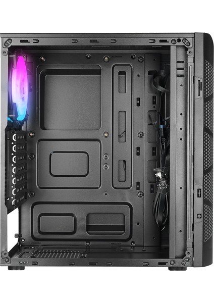 Crest V1 Mesh Temperli Camlı 4X12CM Auto Rgb Fan Atx Mid-T Gaming Oyuncu Kasası