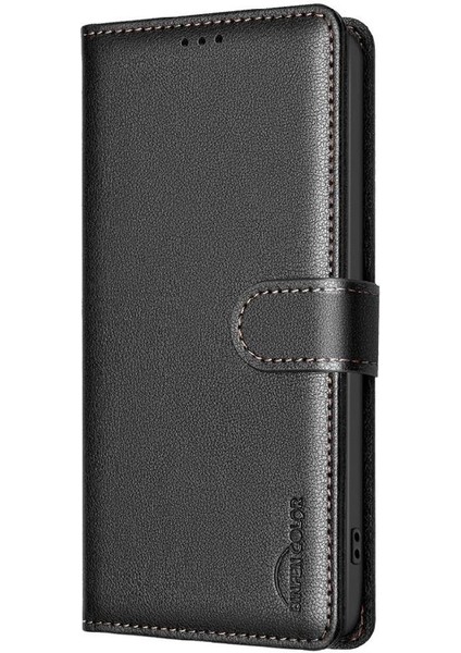 Realme 12 Pro Artı 5g Için Flip Case Pu Deri Cüzdan Manyetik Kart Tutucu (Yurt Dışından)