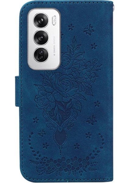 Oppo Oppo 12 5g Için Kickstand Cüzdan Kılıf Kabartma Gül Çiçekler Flip Pu (Yurt Dışından) fırsatları