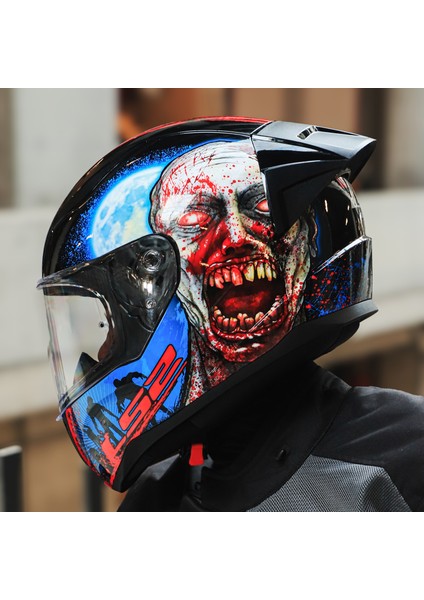Rapıd 2 Race Zombıe Siyah-Kırmızı Kask