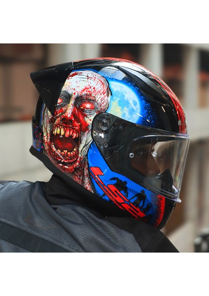 Rapıd 2 Race Zombıe Siyah-Kırmızı Kask modelleri