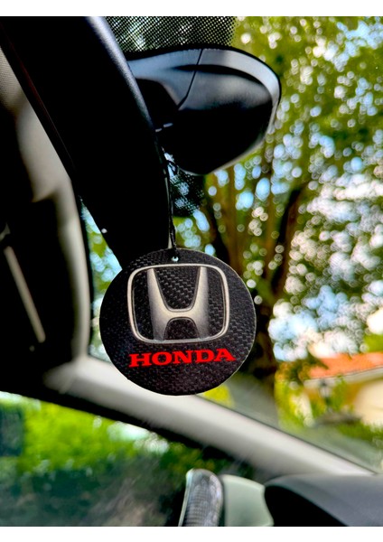 Karbon Detay Üzerine Honda Logolu Dekoratif Oto Kokusu ve Aksesuarı