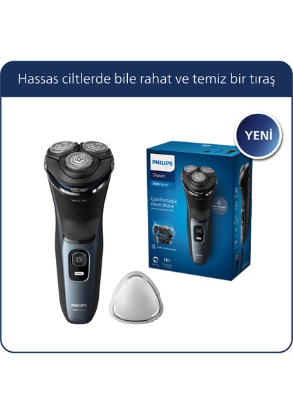 3000 Serisi Islak & Kuru Elektrikli Tıraş Makinesi -  S3144/00