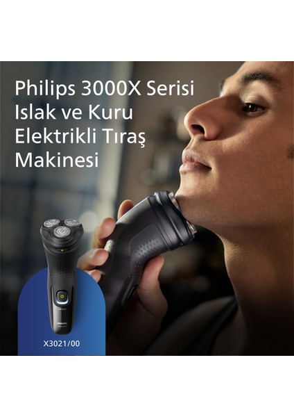 3000X Serisi Islak & Kuru Elektrikli Tıraş Makinesi -  X3021/00