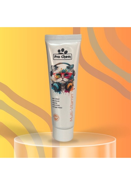 Multi-Vitamin Paste Tüm Kediler Için Multi Vitamin Bağısıklık ve Tüy Sağlığı Destekleyici Malt Macun 130GR