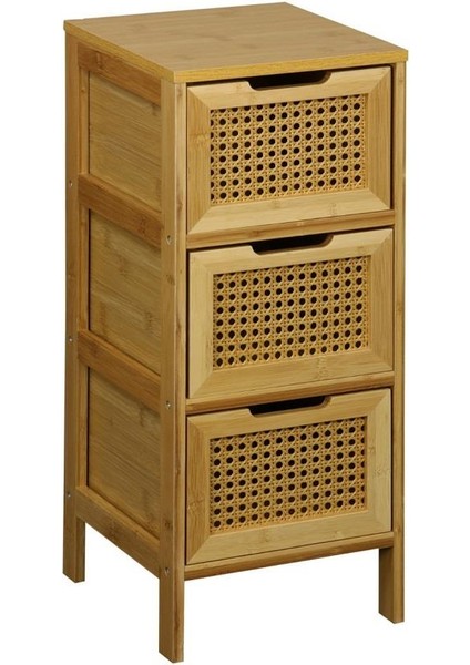 Bambu Rattan 3 Çekmeceli Dolap BM03